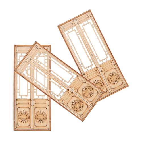 NUOBESTY 3 Stück Miniature Doppel Holztüren für Puppenhäuser Bewegliche Türen für Kreative Gestaltung Traditionelle Chinesische Architektur für DIY Projekte und Fantasievolles NUOBESTY 3 Stück Miniature Doppel Holztüren für Puppenhäuser Bewegliche Türen für Kreative Gestaltung Traditionelle Chinesische Architektur für DIY Projekte und Fantasievolles von NUOBESTY