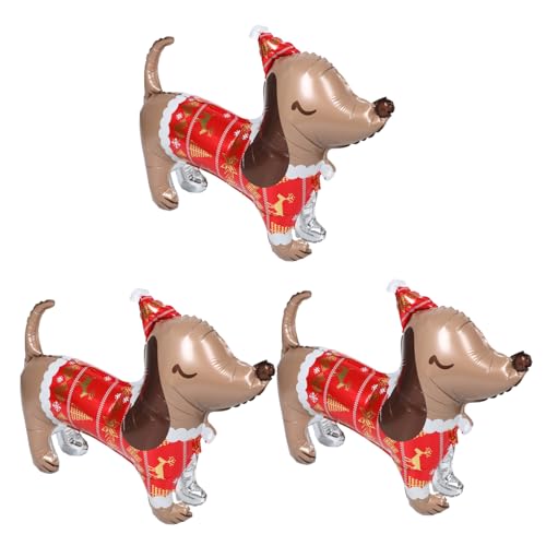 NUOBESTY 3 Stück Teiliges Cartoon Hund Ballons aus Aluminiumfolie Langlebig und Wiederverwendbar Dackel Motiv für Weihnachtsballon Halloween und Haustiergeburtstagsdeko NUOBESTY 3 Stück Teiliges Cartoon Hund Ballons aus Aluminiumfolie Langlebig und Wiederverwendbar Dackel Motiv für Weihnachtsballon Halloween und Haustiergeburtstagsdeko von NUOBESTY