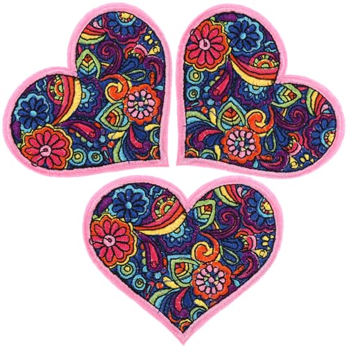 NUOBESTY 3 Stück Teiliges Herz Patch für Kleidung Kreative Applikationen für Dekoration und Reparatur für Shirts Jeans und Rucksäcke NUOBESTY 3 Stück Teiliges Herz Patch für Kleidung Kreative Applikationen für Dekoration und Reparatur für Shirts Jeans und Rucksäcke von NUOBESTY
