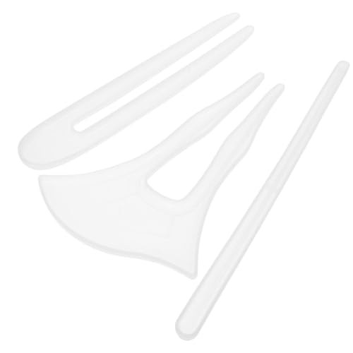 NUOBESTY 3 Stück Teiliges Silikon epoxidharz Haarspangen Gießformen Flexibel Langlebig Leicht Entformbar für DIY Haarschmuck Herstellung mit Chopstick Einzel Axt designs von NUOBESTY