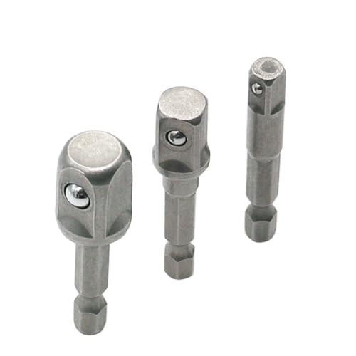 NUOBESTY 3 Stück Teiliges Verlängerungs adapter set für Bohrmaschinen Sechskantiger Schaft Robuste Stahl ausführung Schnelle Größenwechsel Kompatibel mit Stecknüssen für Heimwerker NUOBESTY 3 Stück Teiliges Verlängerungs adapter set für Bohrmaschinen Sechskantiger Schaft Robuste Stahl ausführung Schnelle Größenwechsel Kompatibel mit Stecknüssen für Heimwerker von NUOBESTY