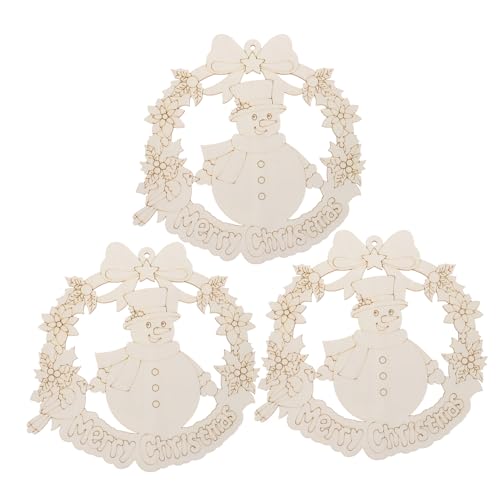 NUOBESTY 3 Stück Unbehandelte Holzornamente Snowman Kränze mit Aufhängeband Natürliche Holzdekoration für DIY weihnachtsschmuck Bemalbare Schneemann holzausschnitte für Festliche NUOBESTY 3 Stück Unbehandelte Holzornamente Snowman Kränze mit Aufhängeband Natürliche Holzdekoration für DIY weihnachtsschmuck Bemalbare Schneemann holzausschnitte für Festliche von NUOBESTY