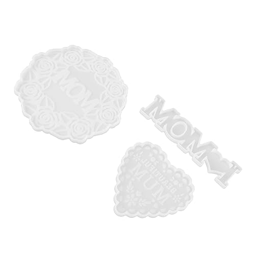 NUOBESTY 3 Stück Untersetzer Formen für Diy Kreative Muttertags Flexible und Transparente Gießformen für Coaster Dekorationen NUOBESTY 3 Stück Untersetzer Formen für Diy Kreative Muttertags Flexible und Transparente Gießformen für Coaster Dekorationen von NUOBESTY