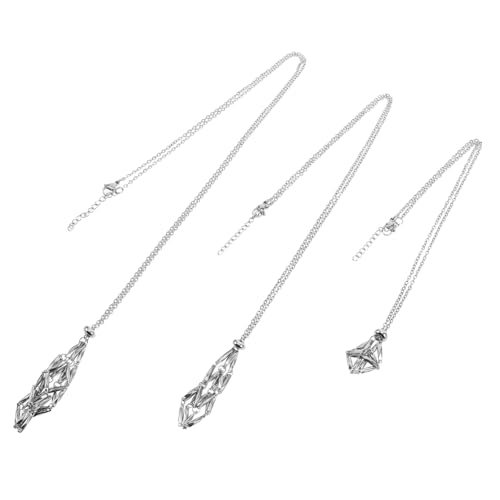 NUOBESTY 3 Stück Verstellbare Kette mit Leerem Steinhalter Anhänger für Diy Schmuck und Kreative Bastelprojekte NUOBESTY 3 Stück Verstellbare Kette mit Leerem Steinhalter Anhänger für Diy Schmuck und Kreative Bastelprojekte von NUOBESTY