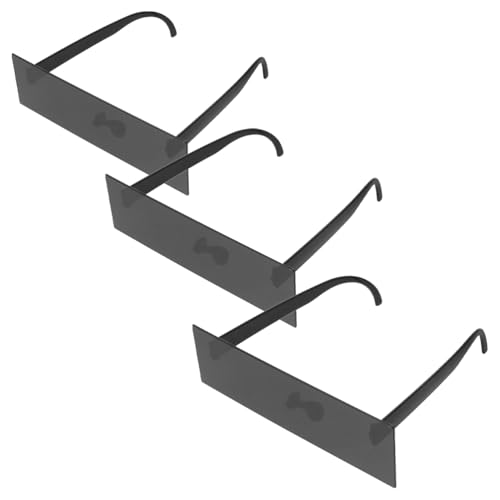 NUOBESTY 3-teilige Zensur-neuheits-sonnenbrille – Unisex-schwarz-bar-brille, Lustige Fotoautomaten-requisiten für Halloween-kostümzubehör von NUOBESTY