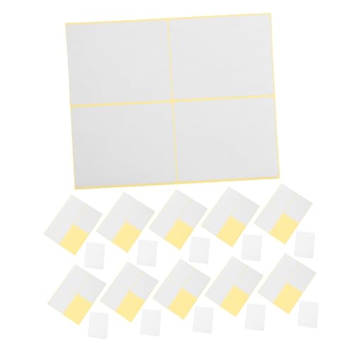 NUOBESTY 30 Blatt Adressaufkleber Klebstoffversandetiketten selbstklebendes Etikettenpapier Adressetiketten selbstklebender Etikettenaufkleber beschreibbare Lebensmitteletiketten Weiß von NUOBESTY
