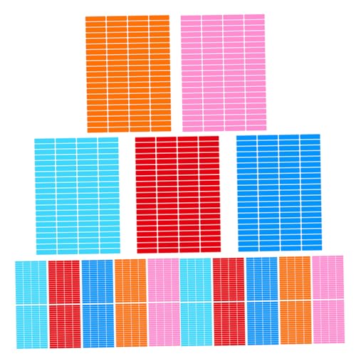 NUOBESTY 30 Blatt Schreibetikettenaufkleber Beschreibbare Aufkleber Etiketten Markierungsetikettenpapier Beschreibbare Etikettenaufkleber Rechteckige Farbige Etiketten Aufkleber Zum von NUOBESTY
