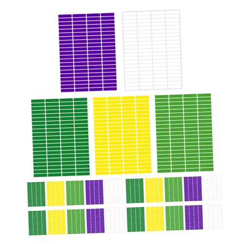 NUOBESTY 30 Blatt Selbstklebender Index Farbige Event Etikettierung Schreibwaren Flaschenetiketten Etiketten Etiketten Mehrfarbige Aufkleber Partyaufkleber Bunte Büroaufbewahrung von NUOBESTY