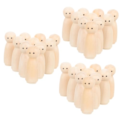 NUOBESTY 30 Stck Teiliges Unbemalte Holzpuppen zum Basteln Naturbelassene Glatte Oberfläche Kindgerechte DIY Holzfiguren für Kreative Malprojekte und Weihnachtsdekoration NUOBESTY 30 Stck Teiliges Unbemalte Holzpuppen zum Basteln Naturbelassene Glatte Oberfläche Kindgerechte DIY Holzfiguren für Kreative Malprojekte und Weihnachtsdekoration von NUOBESTY