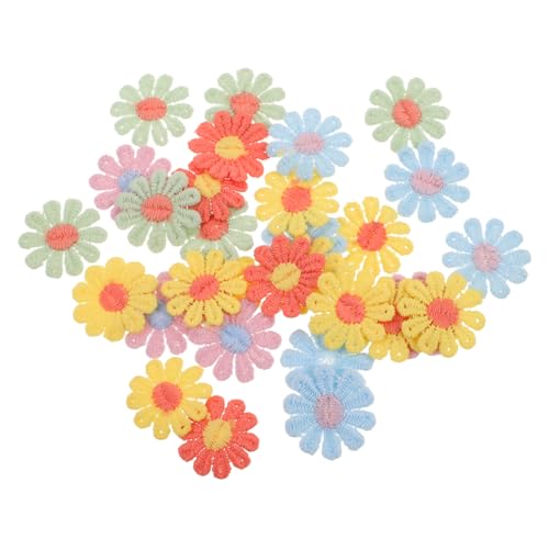 NUOBESTY 30 Stück Applikationen für Diy Haarclips Gestickte Daisy Patches für Kleidung und Reparaturen Vielseitige Dekoration für Jeans Jacken und Taschen von NUOBESTY