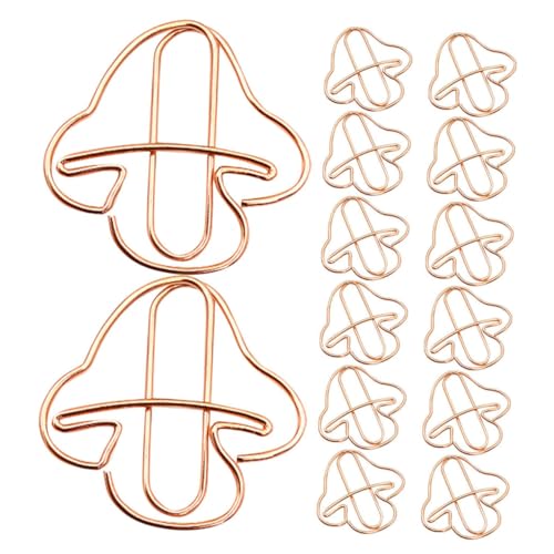 NUOBESTY 30 Stück Büroklammer Mini -papierclips Lesezeichenpapierclips Lesezeichenklemme Dokumentenclips Lesezeichen-clips Lustige Papierclips Rose Gold Eisen von NUOBESTY
