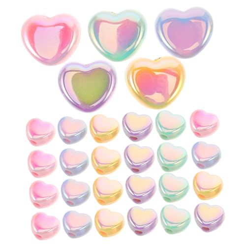 NUOBESTY 30 Stück Bunte Acryl Herzcharms für Diy Schmuck Armband und Handykettengestaltung Lose Perlen für Kreative Projekte NUOBESTY 30 Stück Bunte Acryl Herzcharms für Diy Schmuck Armband und Handykettengestaltung Lose Perlen für Kreative Projekte von NUOBESTY