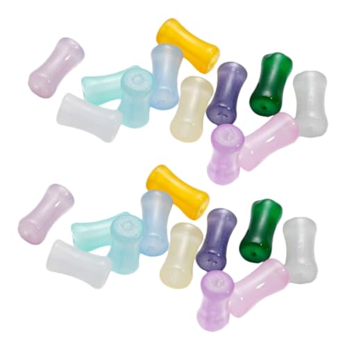 NUOBESTY 30 Stück Glasperlen für Diy Schmuck Tube Spacer Beads Perlen für Armbänder und Ohrringe Kreative Bastelperlen für Designs von NUOBESTY