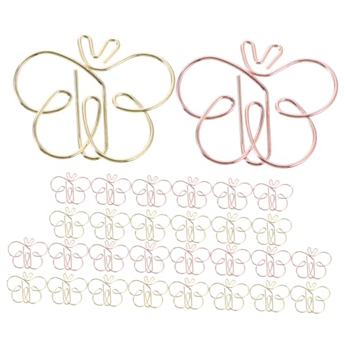NUOBESTY 30 Stück Lustige Schmetterlings Papierclips für Dokumente und Notizbücher Dekorative Büroklammern für Journaling und Dateiorganisation von NUOBESTY
