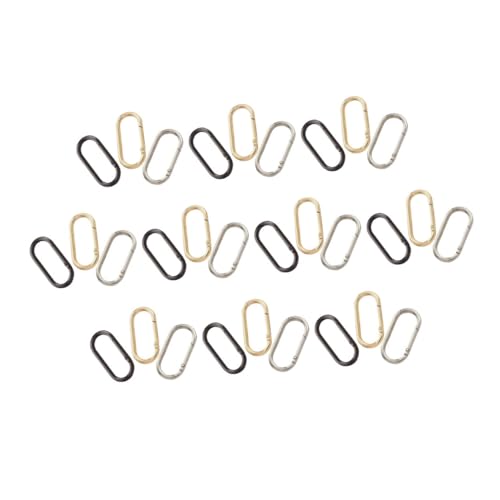 NUOBESTY 30 Stück Ovaler Zinklegierungs Karabiner Clips für Handtaschen Schlüsselanhänger Diy Schmuckherstellung Federclips für Taschenriemen Robuste Verbindungselemente Gold Silber und NUOBESTY 30 Stück Ovaler Zinklegierungs Karabiner Clips für Handtaschen Schlüsselanhänger Diy Schmuckherstellung Federclips für Taschenriemen Robuste Verbindungselemente Gold Silber und von NUOBESTY