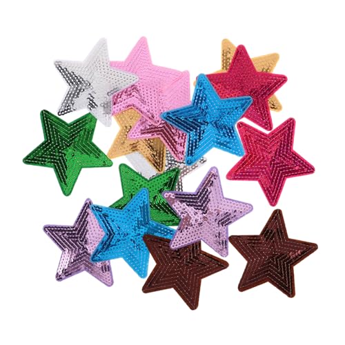 NUOBESTY 30 Stück Paillettenabzeichen Stoffaufkleber bunter Stoffaufnäher Patches Sterne Jean Jacke Patches Pailletten-Bügelspitzen Glitzersterneisen auf Flecken Plastik Rosa NUOBESTY 30 Stück Paillettenabzeichen Stoffaufkleber bunter Stoffaufnäher Patches Sterne Jean Jacke Patches Pailletten-Bügelspitzen Glitzersterneisen auf Flecken Plastik Rosa von NUOBESTY