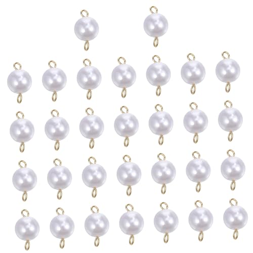 NUOBESTY 30 Stück Perlen Charms für Schmuckherstellung Ohrringe und Anhänger Kunstperlen Diy Bastelzubehör für Kreative Projekte von NUOBESTY