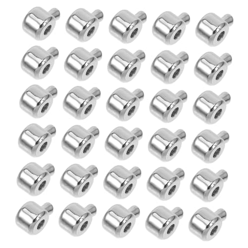 NUOBESTY 30 Stück Quetschperlen für Diy Schmuckherstellung Metallperlen für Armbänder und Bastelmaterial für Kreative Projekte und Heimdekoration von NUOBESTY