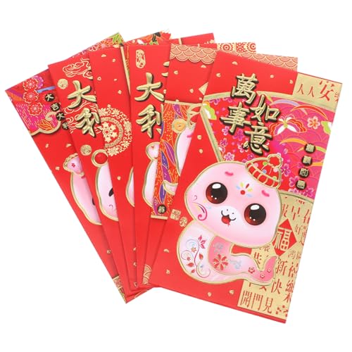 NUOBESTY 30 Stück Rote Umschlagtasche „Year of the Snake“. Dekorationen Element Umschlag zum Mondneujahr Frühling umschläge chinesisch chinesischer roter umschlag Papier NUOBESTY 30 Stück Rote Umschlagtasche „Year of the Snake“. Dekorationen Element Umschlag zum Mondneujahr Frühling umschläge chinesisch chinesischer roter umschlag Papier von NUOBESTY