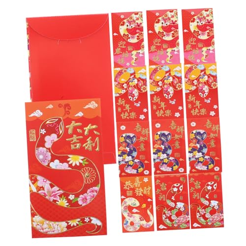 NUOBESTY 30 Stück Rote Umschlagtasche „year of The Snake“. Requisiten Party Rote Glückspakete Glücklich Gelegenheit Geldumschläge Für Bargeld Heiraten Thematisiert Papier von NUOBESTY