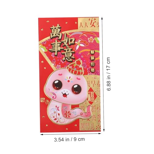 NUOBESTY 30 Stück Rote Umschlagtaschen Zum Jahr Der Schlange Geburtstagsanlass Hochzeit Roter Umschlag Element Frühling Rotes Paket Hochzeit China Jahr Der Schlange Rote Pakete von NUOBESTY