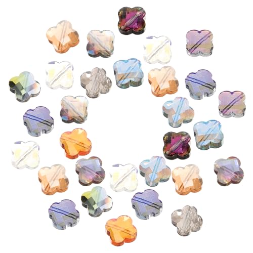NUOBESTY 30 Stück Teiliges Bunte Glasperlen für DIY Armbänder Schmuckherstellung Bastelperlen für Kreative Handarbeiten und Dekoration von NUOBESTY