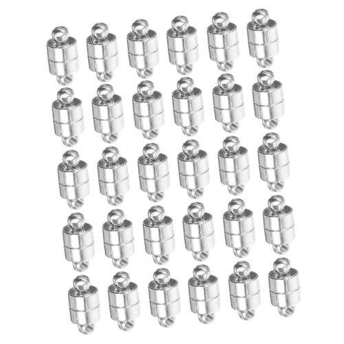 NUOBESTY 30 Stück Teiliges Kupfer Magnetverschluss Schmuck DIY Projekte Starke Magnetische Ketten Armbandverschlüsse Schnelle und Sichere Verbindung Kompatibel mit Verschiedenen Perlen von NUOBESTY