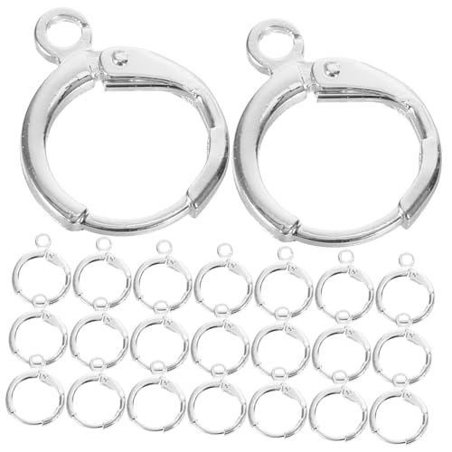 NUOBESTY 30 Stück Teiliges Silberfarbene Ohrhaken aus Metall für Ohrschmuck DIY Leichte Ohrhaken Grate zum Selbermachen von Ohrringen mit Anhängern und Quasten Komfortabel und Vielseitig von NUOBESTY