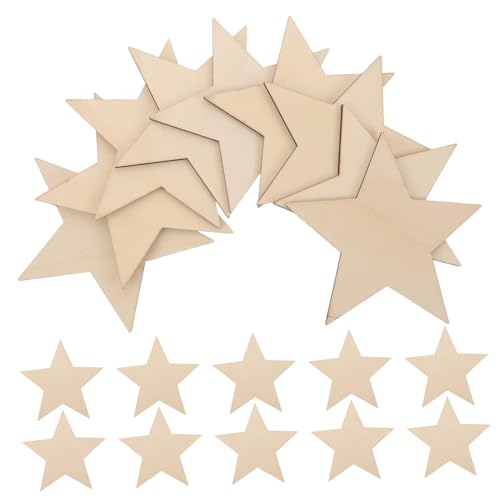 NUOBESTY 30 Stück Teiliges Unbemalte Holzsterne zum Basteln Blanko Holz Sternformen für DIY Kunstprojekte Partydekoration Weihnachten Heimdekoration Kreative Holzsterne NUOBESTY 30 Stück Teiliges Unbemalte Holzsterne zum Basteln Blanko Holz Sternformen für DIY Kunstprojekte Partydekoration Weihnachten Heimdekoration Kreative Holzsterne von NUOBESTY