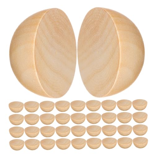 NUOBESTY 300 Stück Holzperlen Unbearbeitete Halbkugeln Aus Holz Für DIY Holzornamente Bastelprojekte Kunsthandwerk Erwachsene Dekoration NUOBESTY 300 Stück Holzperlen Unbearbeitete Halbkugeln Aus Holz Für DIY Holzornamente Bastelprojekte Kunsthandwerk Erwachsene Dekoration von NUOBESTY