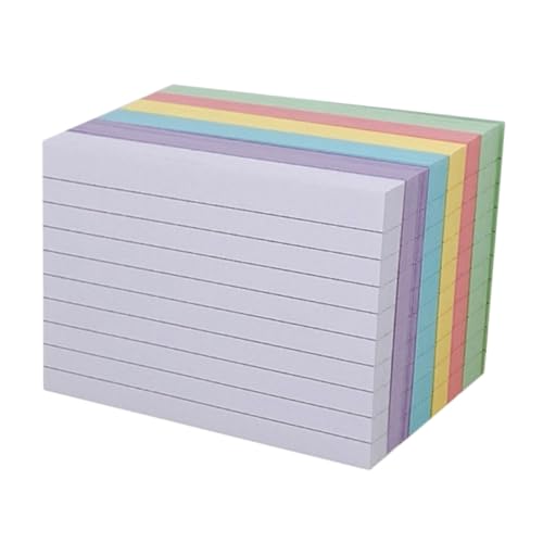 NUOBESTY 300 Stück Liniert Notizkarten Einseitige Karteikarten für Lernen Notizen und Flashcards Inkresistentes Papier Tragbar und Vielseitig Einsetzbar von NUOBESTY
