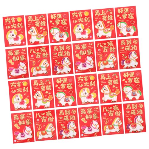 NUOBESTY 300 Stück Rote Umschläge Jahr Des Pferdes Kreative Hong Bao Geldumschläge Cartoon Muster Glücksumschläge für Frühlingsfest Hochzeit Geburtstag Familienfeier NUOBESTY 300 Stück Rote Umschläge Jahr Des Pferdes Kreative Hong Bao Geldumschläge Cartoon Muster Glücksumschläge für Frühlingsfest Hochzeit Geburtstag Familienfeier von NUOBESTY