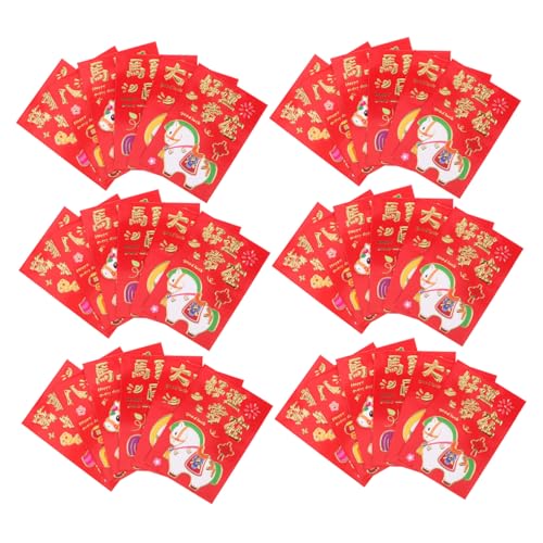 NUOBESTY 300 Stück Rote Umschläge für Frühlingsfest Chinesische Glücksgeldumschläge aus Stabile Hong Bao Geldkuverts für Neujahr Hochzeiten Geburtstage Großpackung von NUOBESTY