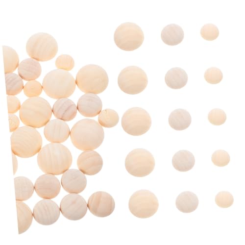 NUOBESTY 300 Stück Unlackierte Diy Bastelmaterialien für Kreative Spielzeuge zur Frühkindlichen Bildung Natürliche Holzperlen für Dekoration und Bastelprojekte von NUOBESTY