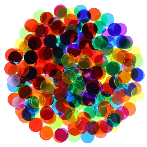 NUOBESTY 300 StüCk Bunte Bingo Chips Marker, 1,9 cm Durchmesser, Kunststoff Spielsteine FüR Bingo Spielkarten Und ZubehöR von NUOBESTY
