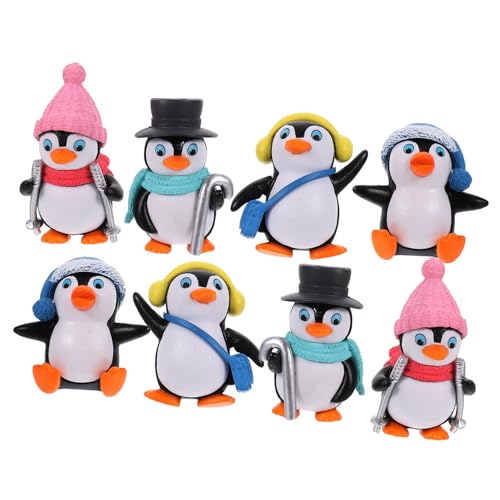 NUOBESTY 32 Stk Cartoon-Ski-Pinguin-Anhänger Saxophon für Kinder Schlüsselanhänger Spielzeuge Weihnachtssto Mini-Pinguin Bonsai-Dekorationswerkzeug Ozean Zubehör Startseite Puppe Marionette von NUOBESTY