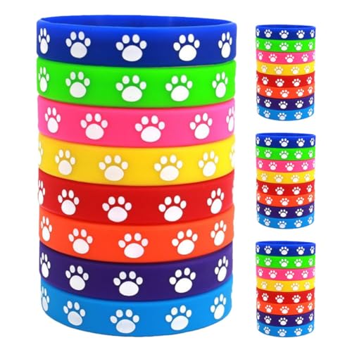 NUOBESTY 32 Stück Bunte Hundepfoten Silikonarmbänder Süße Elastische Handgelenkarmbänder für Hunde Partys Geschenktüten Geburtstagsfeiern Shower und Outdoor Aktivitäten NUOBESTY 32 Stück Bunte Hundepfoten Silikonarmbänder Süße Elastische Handgelenkarmbänder für Hunde Partys Geschenktüten Geburtstagsfeiern Shower und Outdoor Aktivitäten von NUOBESTY