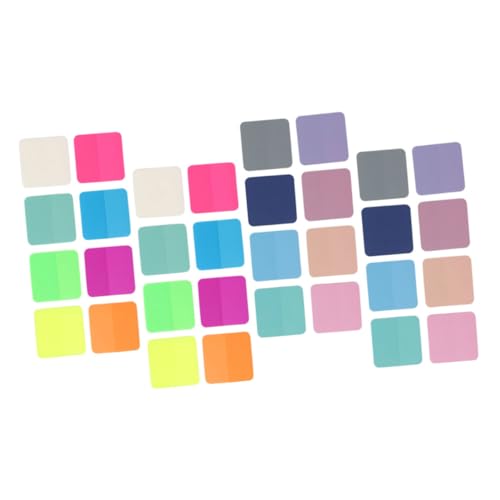 NUOBESTY 32 Stück Teiliges Klebezettel aus Semi Transparentem Pet Quadratische Haftnotizen mit Starkem Klebstoff Fluoreszierende Farben für Buchmarkierungen Notizen und Organisierte NUOBESTY 32 Stück Teiliges Klebezettel aus Semi Transparentem Pet Quadratische Haftnotizen mit Starkem Klebstoff Fluoreszierende Farben für Buchmarkierungen Notizen und Organisierte von NUOBESTY