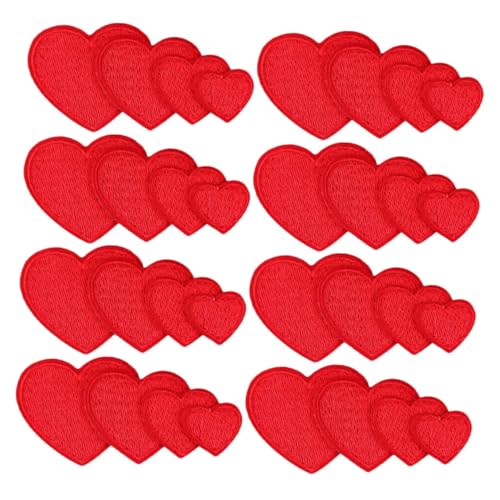 NUOBESTY 32 Stück Teiliges Rote Herz-aufnäher zum Aufbügeln und Aufnähen Bestickte Applikationen für Kleidung Jacken Jeans Rucksäcke Hüte Vielseitige Diy-patches für Romantische NUOBESTY 32 Stück Teiliges Rote Herz-aufnäher zum Aufbügeln und Aufnähen Bestickte Applikationen für Kleidung Jacken Jeans Rucksäcke Hüte Vielseitige Diy-patches für Romantische von NUOBESTY