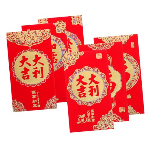 NUOBESTY 36 Stück Chinesische Rote Umschläge für Neujahr Hochzeiten und Feiern Traditionelle Geldumschläge mit Festlichem Design Neujahrsgrüße Glücksumschläge für Geldgeschenke von NUOBESTY