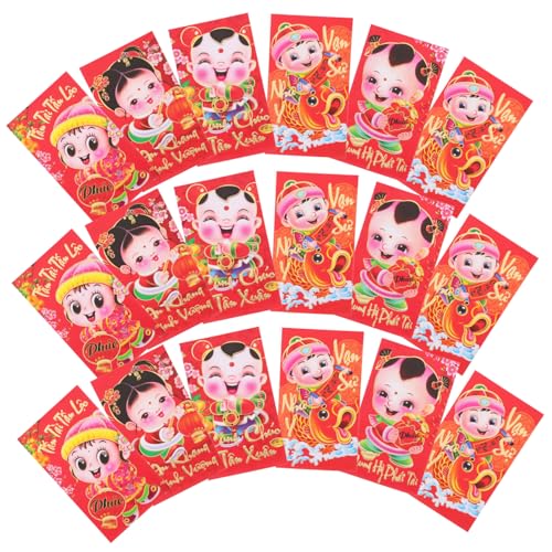 NUOBESTY 36 Stück Teiliges Rote Umschläge Jahr Umschläge Traditionell Chinesisch Stil Vielseitig Für Neujahr Hochzeit Geschäft Feierlichkeiten von NUOBESTY
