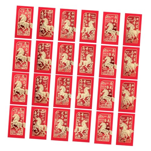 NUOBESTY 36 Stück roter umschlag des neuen jahres chinesisches neues jahr rotes paket Rote Umschläge Chinese Hong Bao Festival Papier von NUOBESTY