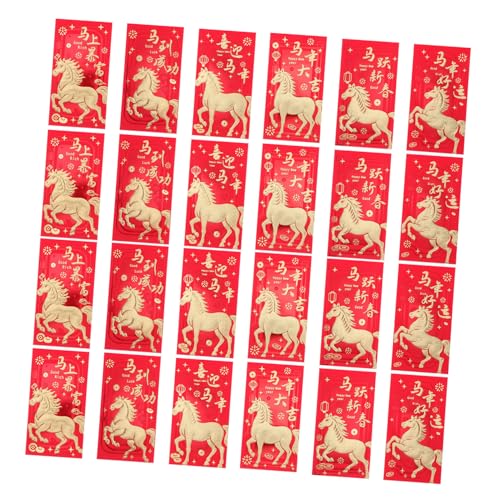 NUOBESTY 36 Stück roter umschlag des neuen jahres roter umschlag chinesisch rote Glücksgeldumschläge rote umschläge mondneujahr Neujahrspakete Mondpakete Mond Neujahrsgeldumschläge Papier von NUOBESTY