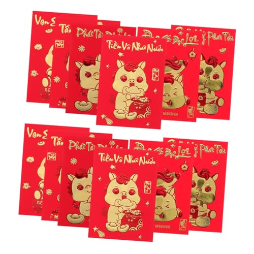 NUOBESTY 360 Stück Teiliges Lucky Money Envelopes mit Kreativem Pferdejahr Design Vietnamesische Hong Bao Umschläge für Frühlingsfest Vielseitig für und Firmenfeiern NUOBESTY 360 Stück Teiliges Lucky Money Envelopes mit Kreativem Pferdejahr Design Vietnamesische Hong Bao Umschläge für Frühlingsfest Vielseitig für und Firmenfeiern von NUOBESTY