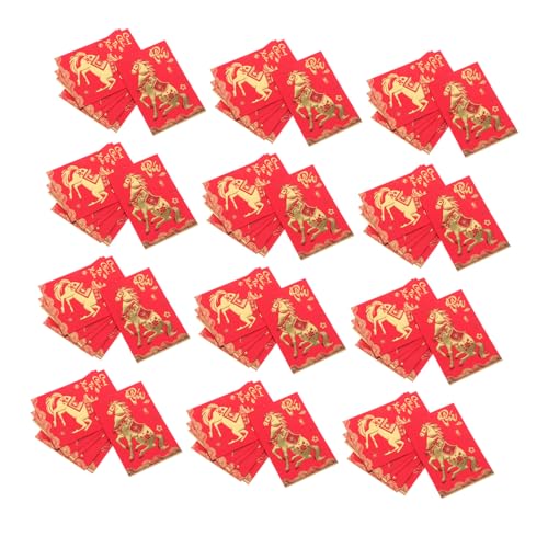 NUOBESTY 360 Stück Vietnamesische Neujahrsumschläge Kreative Pferdemotive Langlebige Lunar Year Envelopes mit Lebendigen Farben Für Hochzeit Geburtstag von NUOBESTY