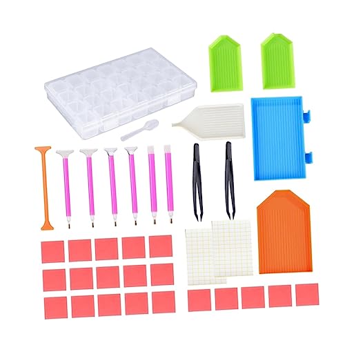 NUOBESTY 38Stücke Teiliges Diamantmalerei Zubehör DIY Stickzubehör für Erwachsene Strasssteine Kleber und Wachs für Kunstprojekte und Handwerksarbeiten NUOBESTY 38Stücke Teiliges Diamantmalerei Zubehör DIY Stickzubehör für Erwachsene Strasssteine Kleber und Wachs für Kunstprojekte und Handwerksarbeiten von NUOBESTY