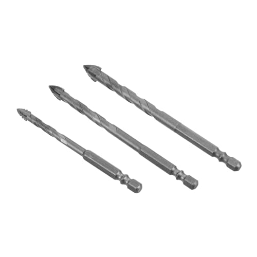 NUOBESTY 3Er Set schlagbohrer mehrzweckbohrer Wandbohrer Betonbohrer für Bohrhammer Bohrkopf Wolframstahllegierung Silver von NUOBESTY