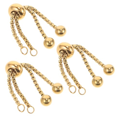 NUOBESTY 3Stücke Armbandverlängerung Verstellbare Schmuckkette mit Kugelenden für DIY Armbänder für Schmuckgestaltungen Goldfarben NUOBESTY 3Stücke Armbandverlängerung Verstellbare Schmuckkette mit Kugelenden für DIY Armbänder für Schmuckgestaltungen Goldfarben von NUOBESTY