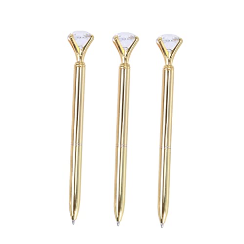 NUOBESTY 3Stücke Kugelschreiber mit Großem Diamantkopf Metallstifte für Schule und Büro Design Gold Perfektes für Familie und Freunde Reibungsloses Schreiben NUOBESTY 3Stücke Kugelschreiber mit Großem Diamantkopf Metallstifte für Schule und Büro Design Gold Perfektes für Familie und Freunde Reibungsloses Schreiben von NUOBESTY
