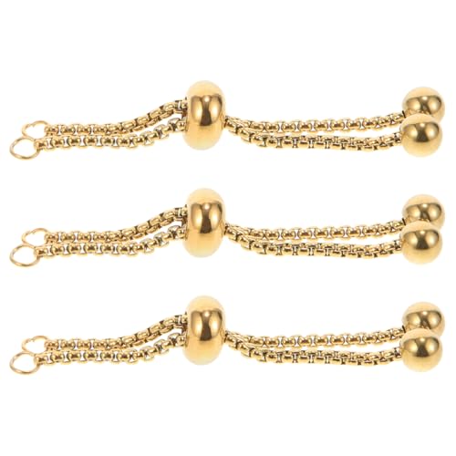 NUOBESTY 3Stücke Verstellbare Armbandschieber mit Perlenverzierung Kettenverlängerung für DIY Schmuckherstellung Anpassbare Kette für Armbänder und Halsketten Langlebig NUOBESTY 3Stücke Verstellbare Armbandschieber mit Perlenverzierung Kettenverlängerung für DIY Schmuckherstellung Anpassbare Kette für Armbänder und Halsketten Langlebig von NUOBESTY